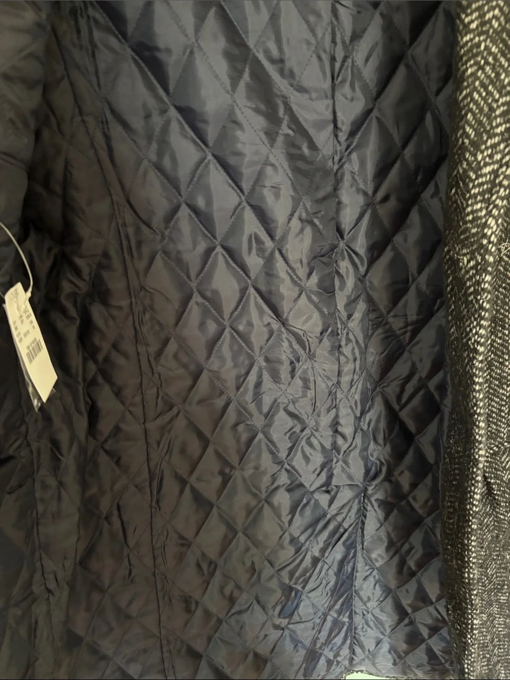 Men's J Crew Mercantile Charcoal Herringbone Wool Blend Overcoat